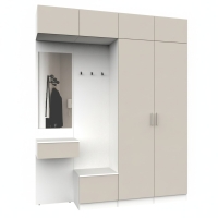 Набор мебели для прихожей "Марсель-210" МР 01-210 В2490 Ш2000 Г420 (ЛДСП Кашемир)